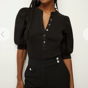 Veronica Beard Jeaan Coralee puff-sleeve tee